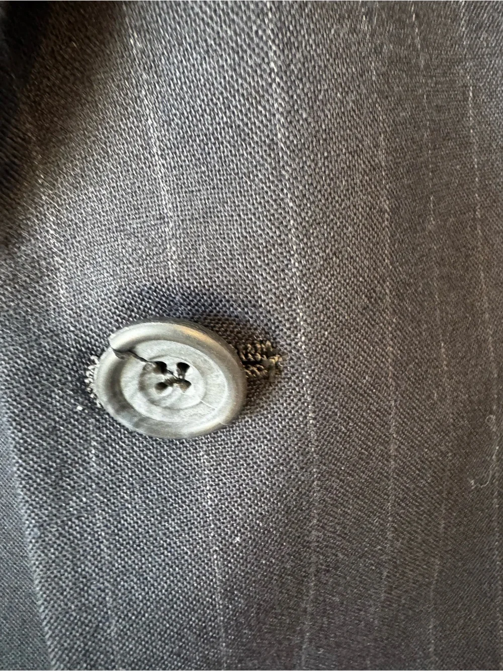 Vintage Men's Pinstripe Suit Jacket & Pants - Navy
